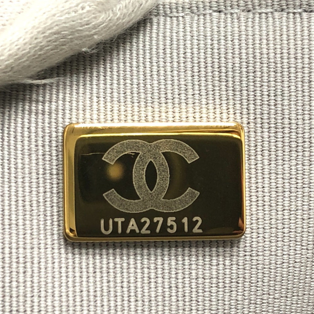 Chanel Gray Leather Shoulder Bag