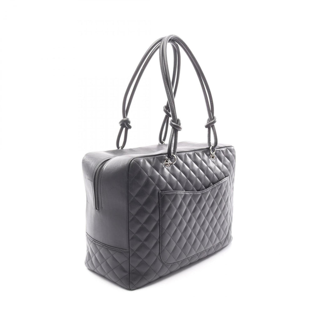 Chanel Black Gray Cambon Ligne Handbag Shoulder Bag