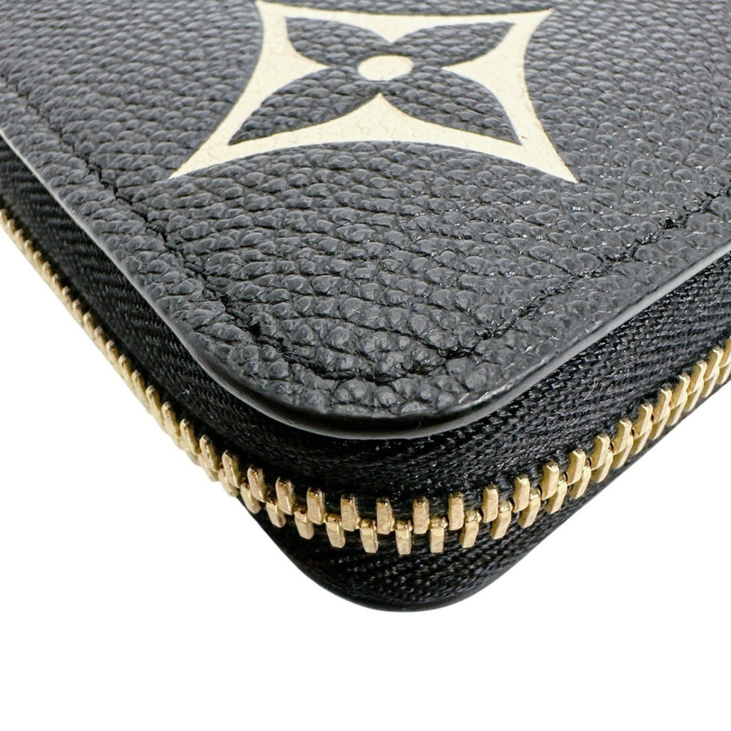 Louis Vuitton Beige Black Monogram Empreinte Long Wallet