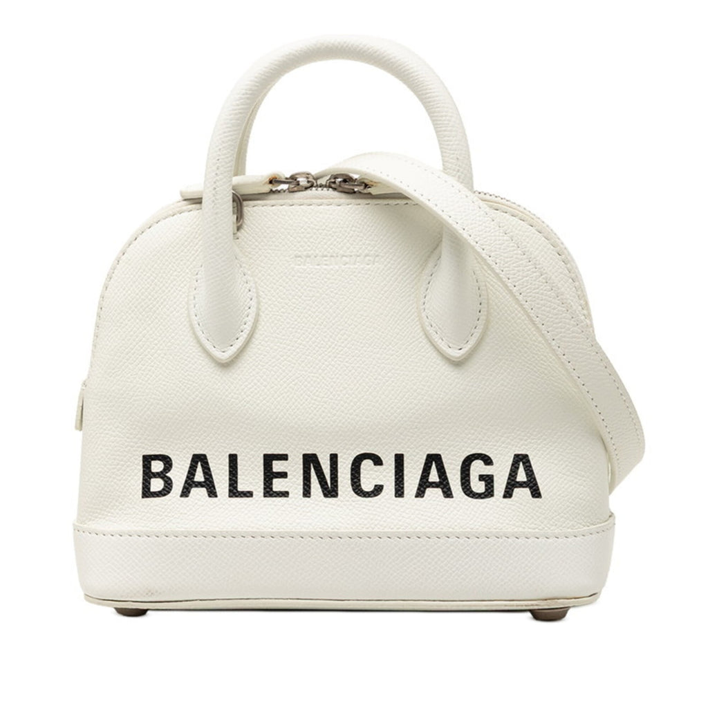 Balenciaga White Leather Handbag Shoulder