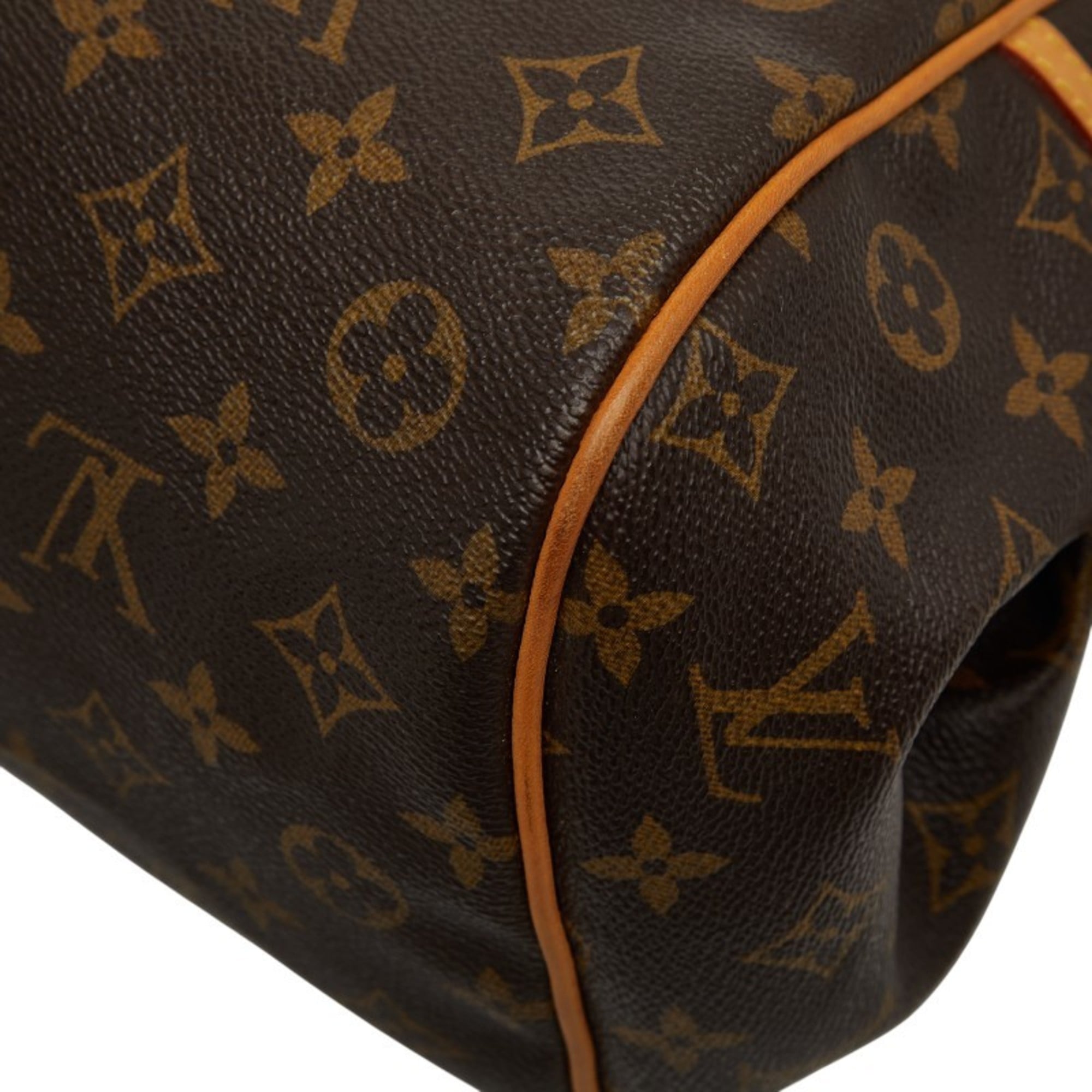 Louis Vuitton Brown Pvc Leather Handbag Shoulder Bag