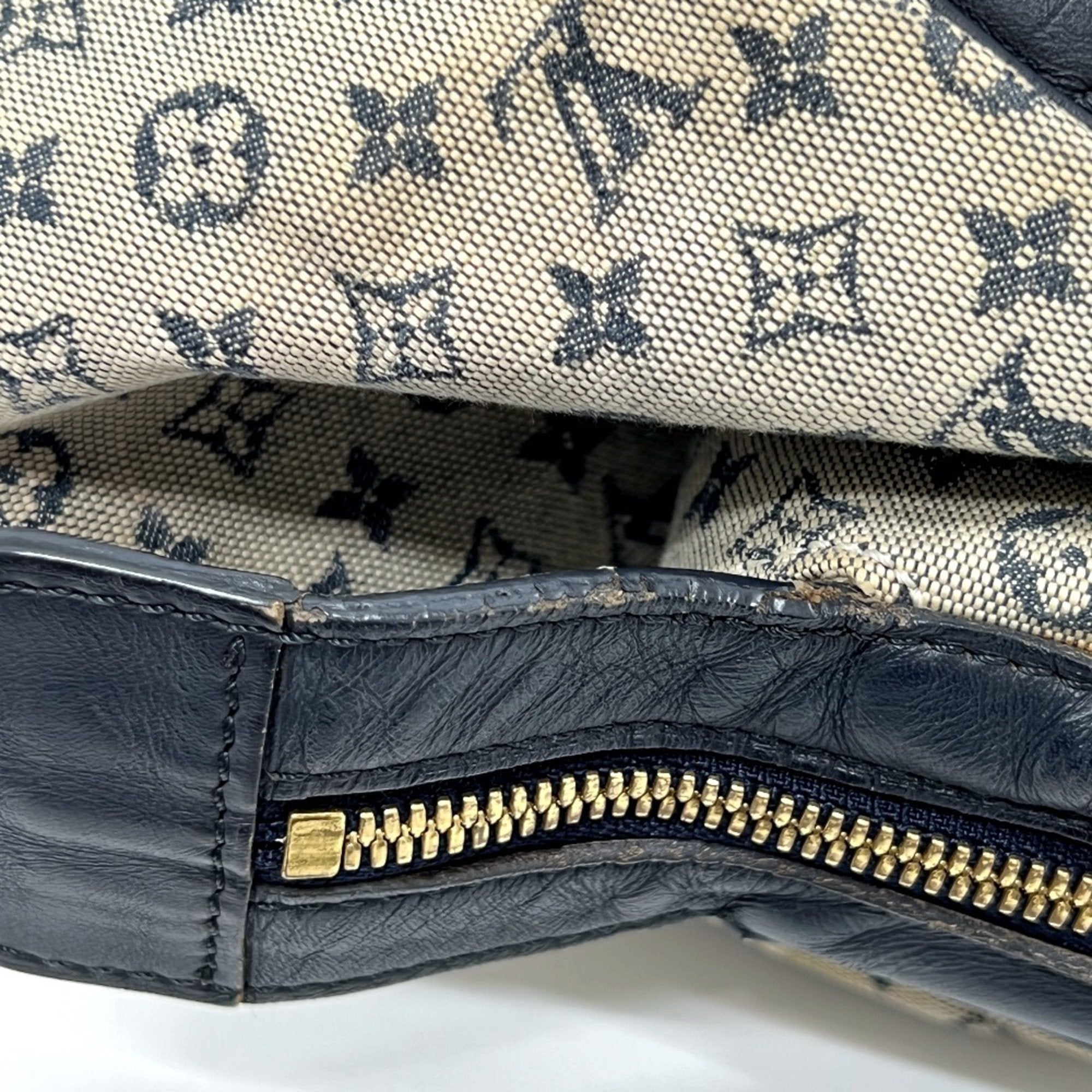 Louis Vuitton Galle Monogram Navy Monogram Mini Boston Bag Handbag