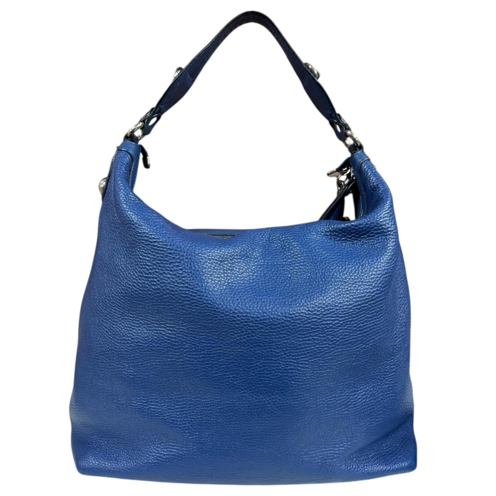 Gucci Blue Leather Shoulder Bag Tote Bag (Pre-Owned)