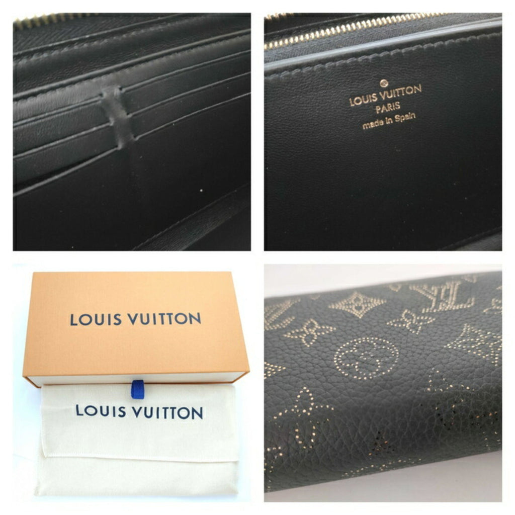 Louis Vuitton Black Leather Long Wallet