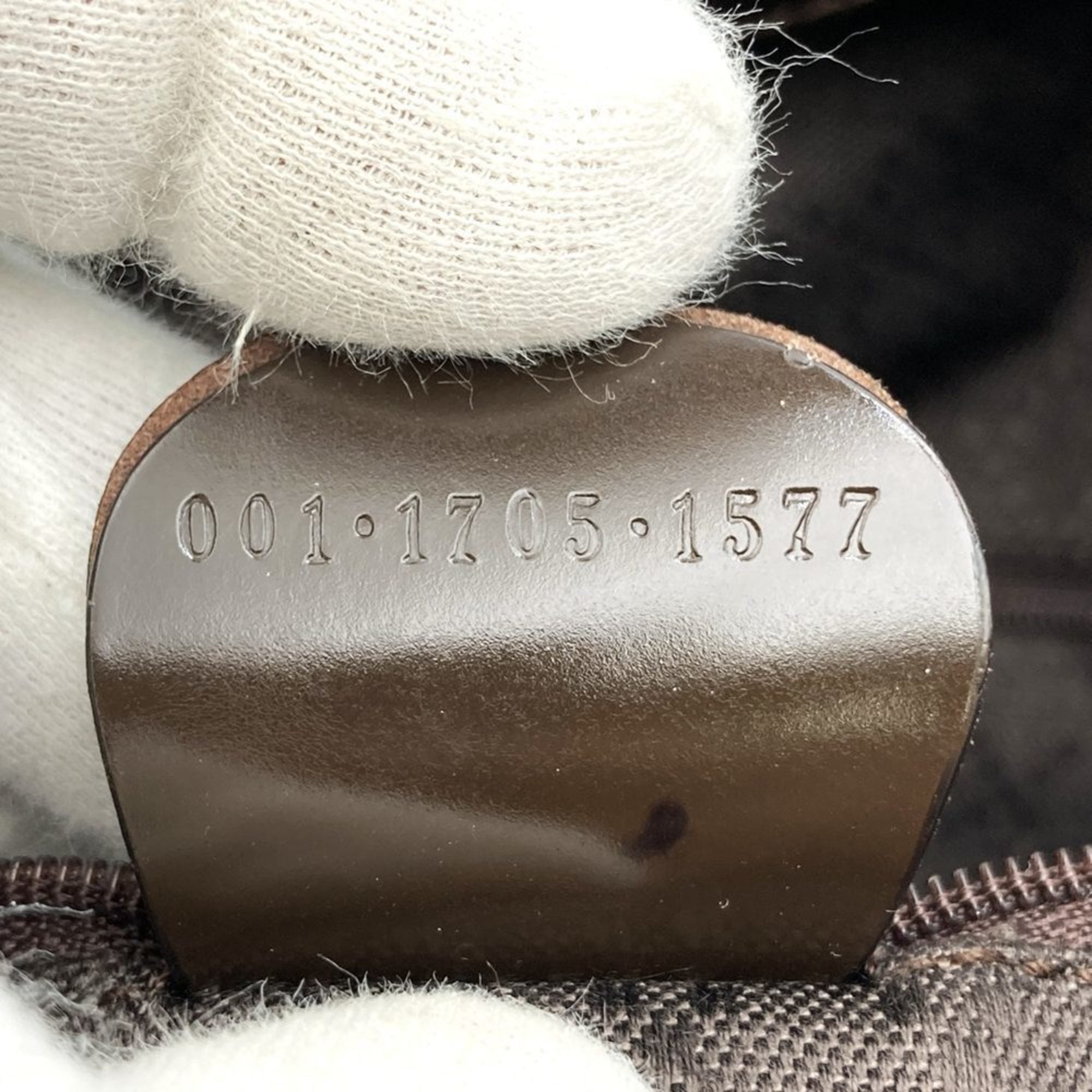 Gucci Brown Nylon Leather Shoulder Bag (Pre-Owned)
