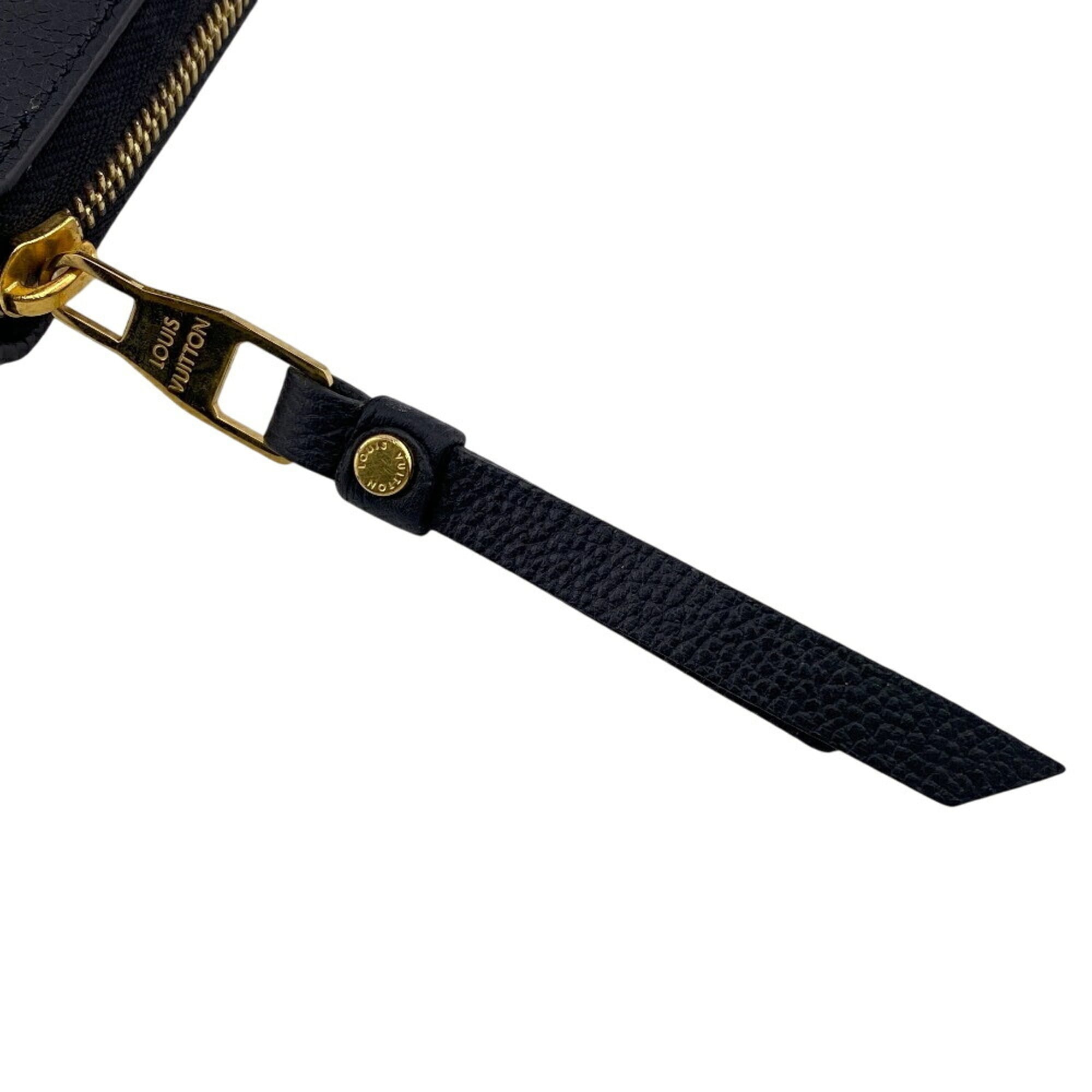 Louis Vuitton Beige Black Leather Long Wallet
