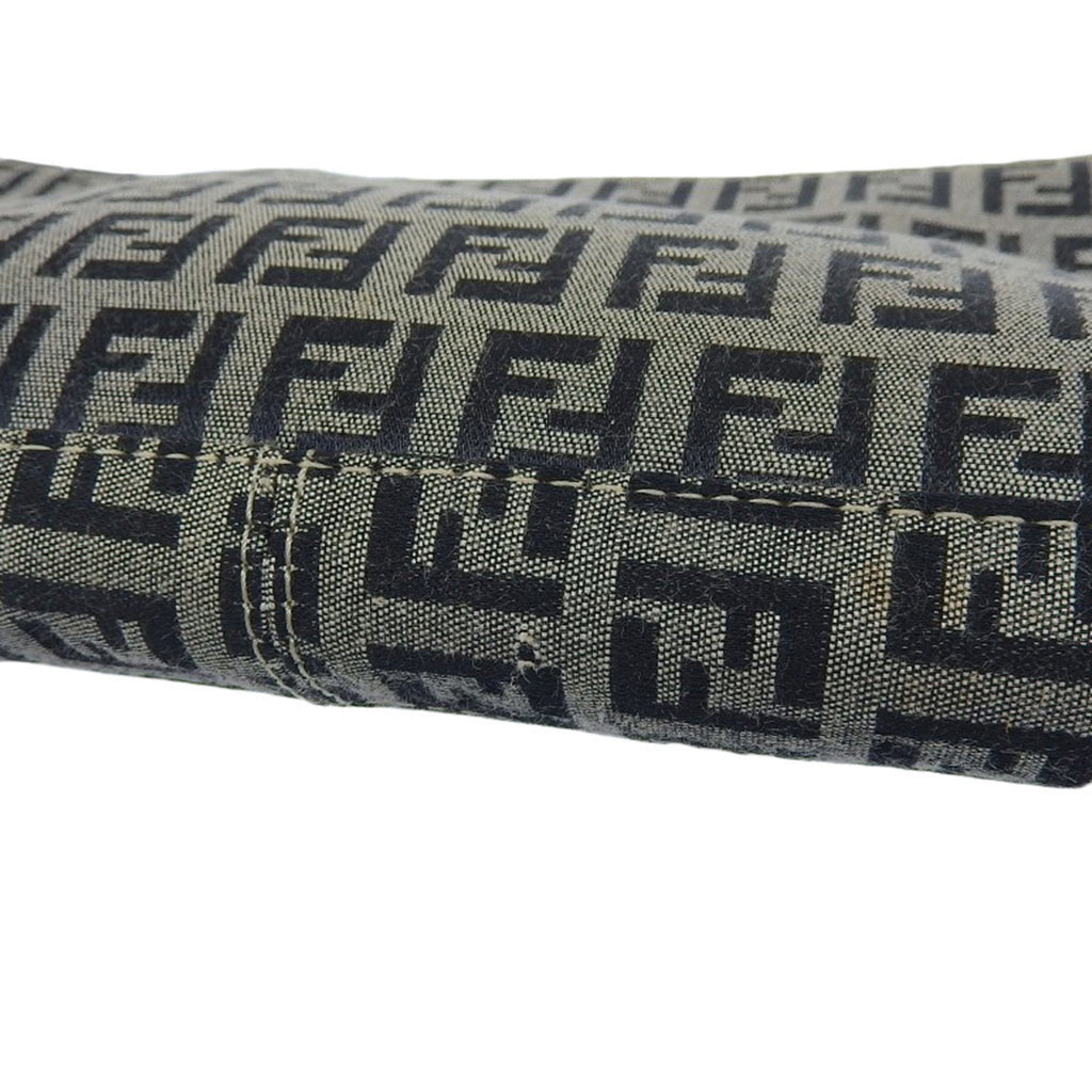 Fendi Navy Canvas Leather Pouch
