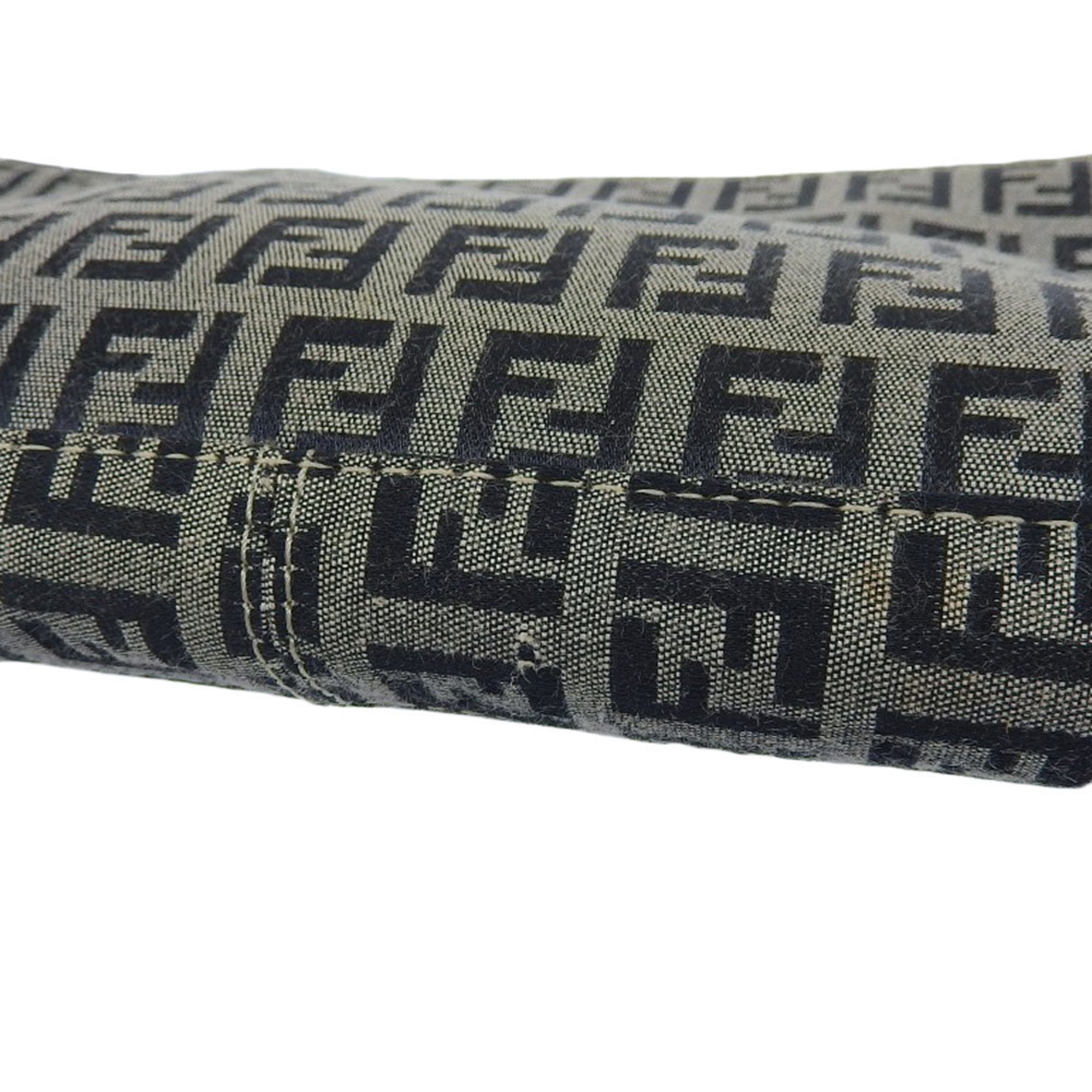 Fendi Navy Canvas Leather Pouch