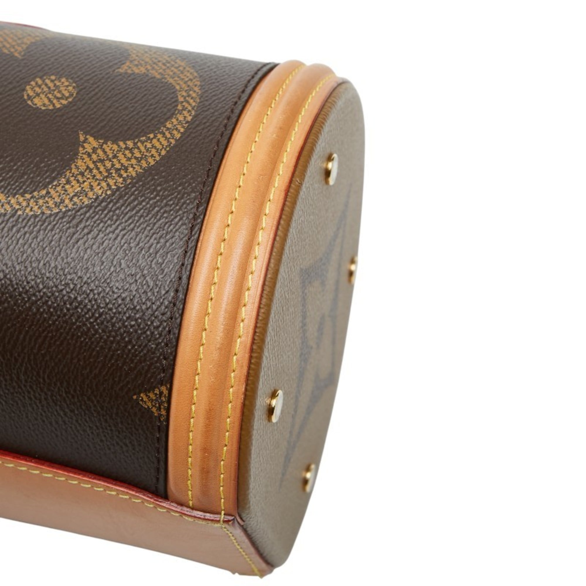 Louis Vuitton Brown Pvc Leather Shoulder Bag Vanity Bag