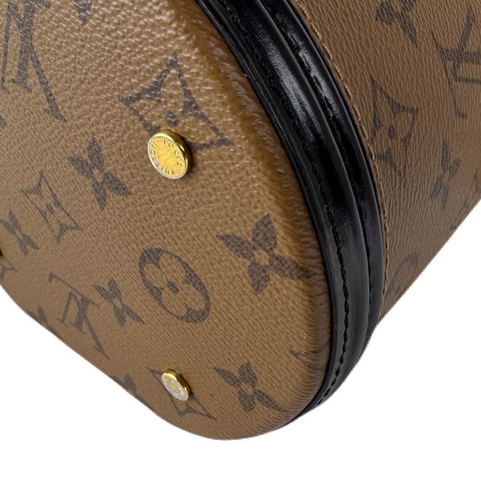 Louis Vuitton Black Brown Monogram Reverse Monogram Reverse Handbag Shoulder Bag