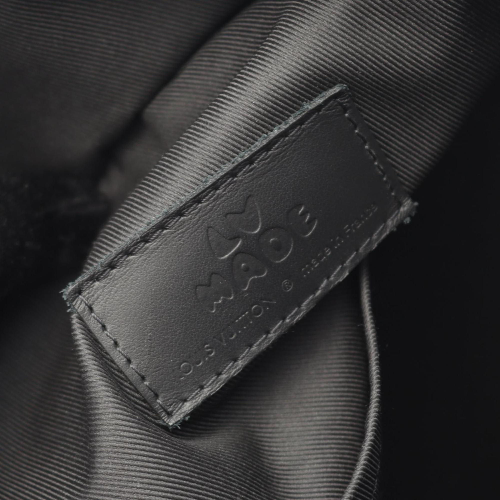 Louis Vuitton Black Gray Coated Canvas Backpack