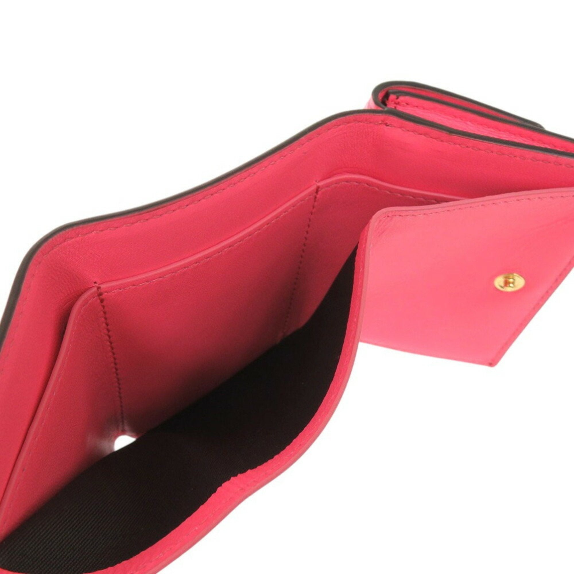 Fendi Pink Leather Wallet (Tri-Fold)