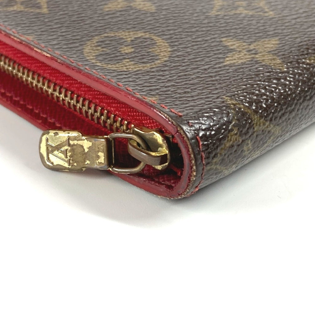 Louis Vuitton Brown Monogram Cherry Red Color Monogram Long Wallet