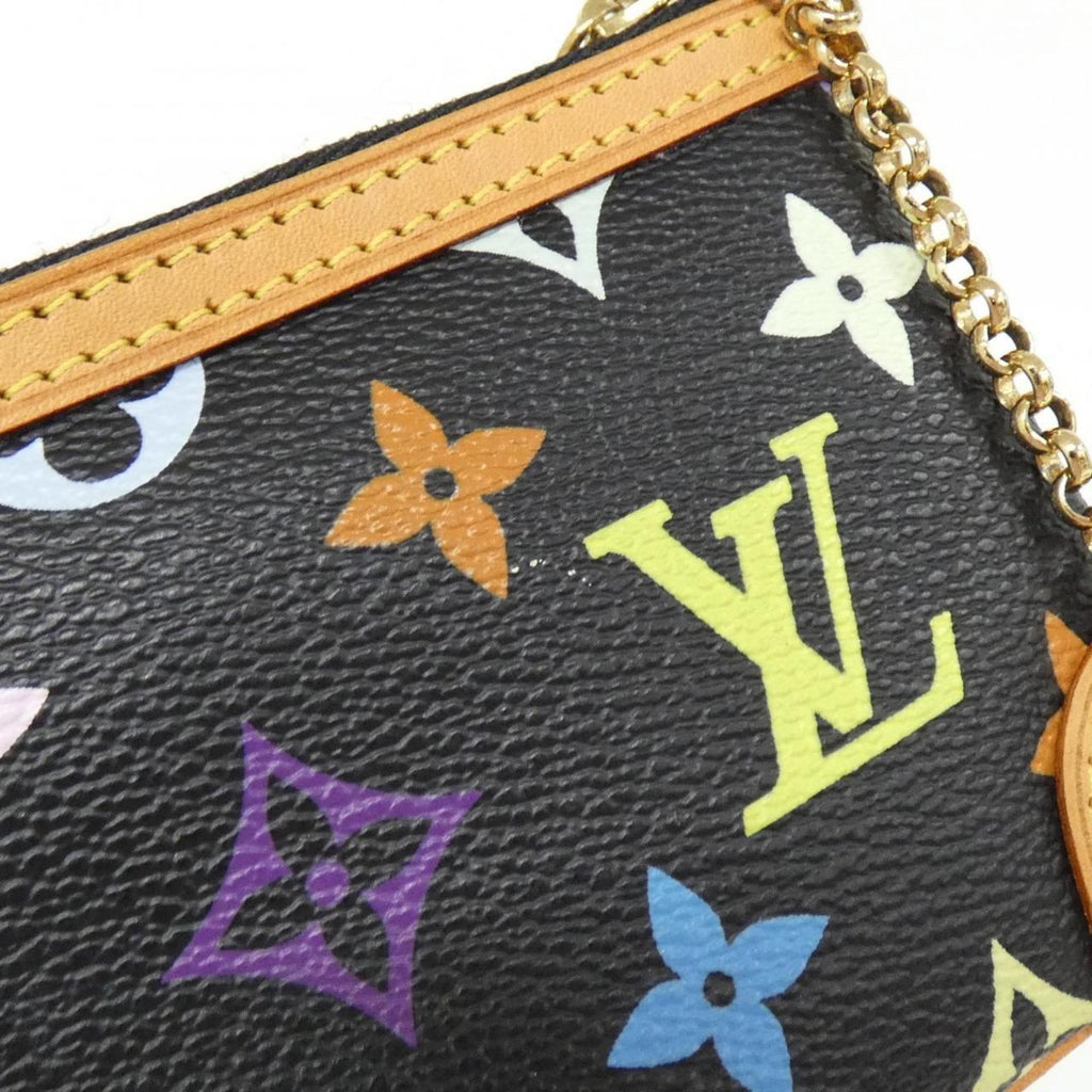 Louis Vuitton Black Coated Canvas Pochette Pouch