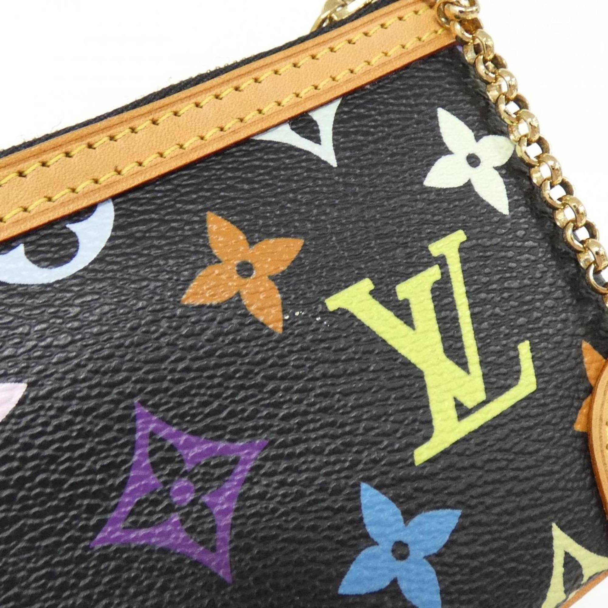 Louis Vuitton Black Coated Canvas Pochette Pouch