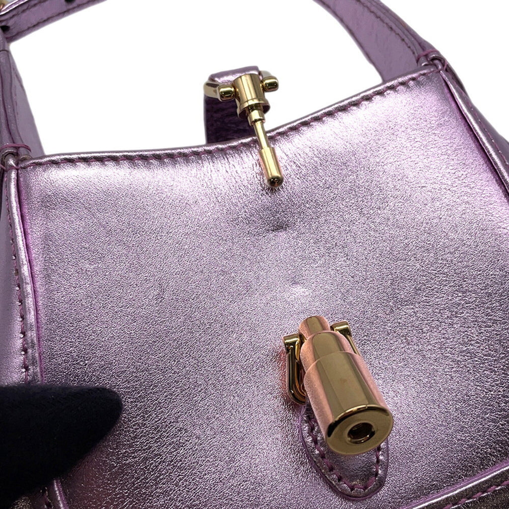 Gucci Metallic Pink Leather Handbag (Pre-Owned)