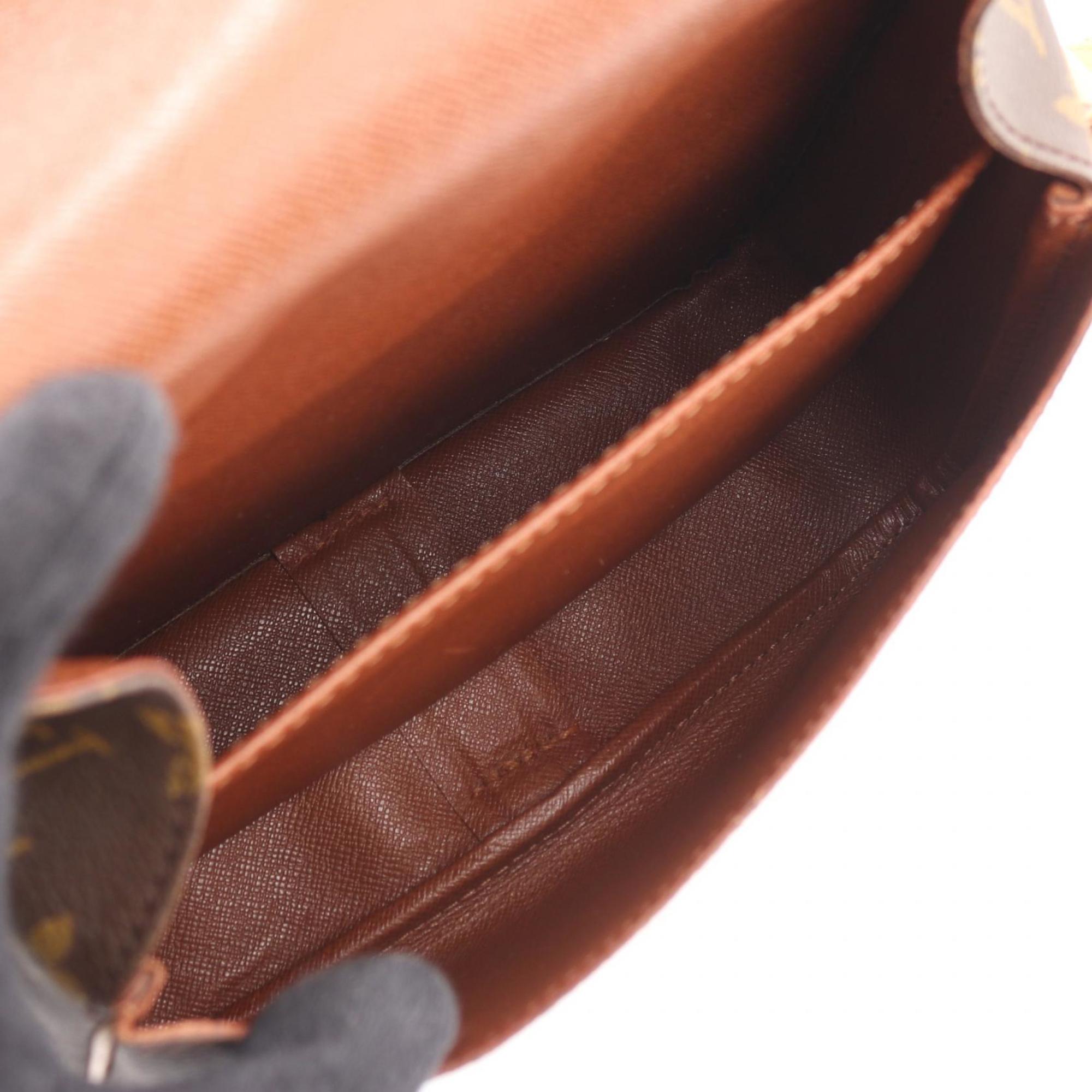 Louis Vuitton Brown Monogram Coated Canvas Leather Shoulder Bag