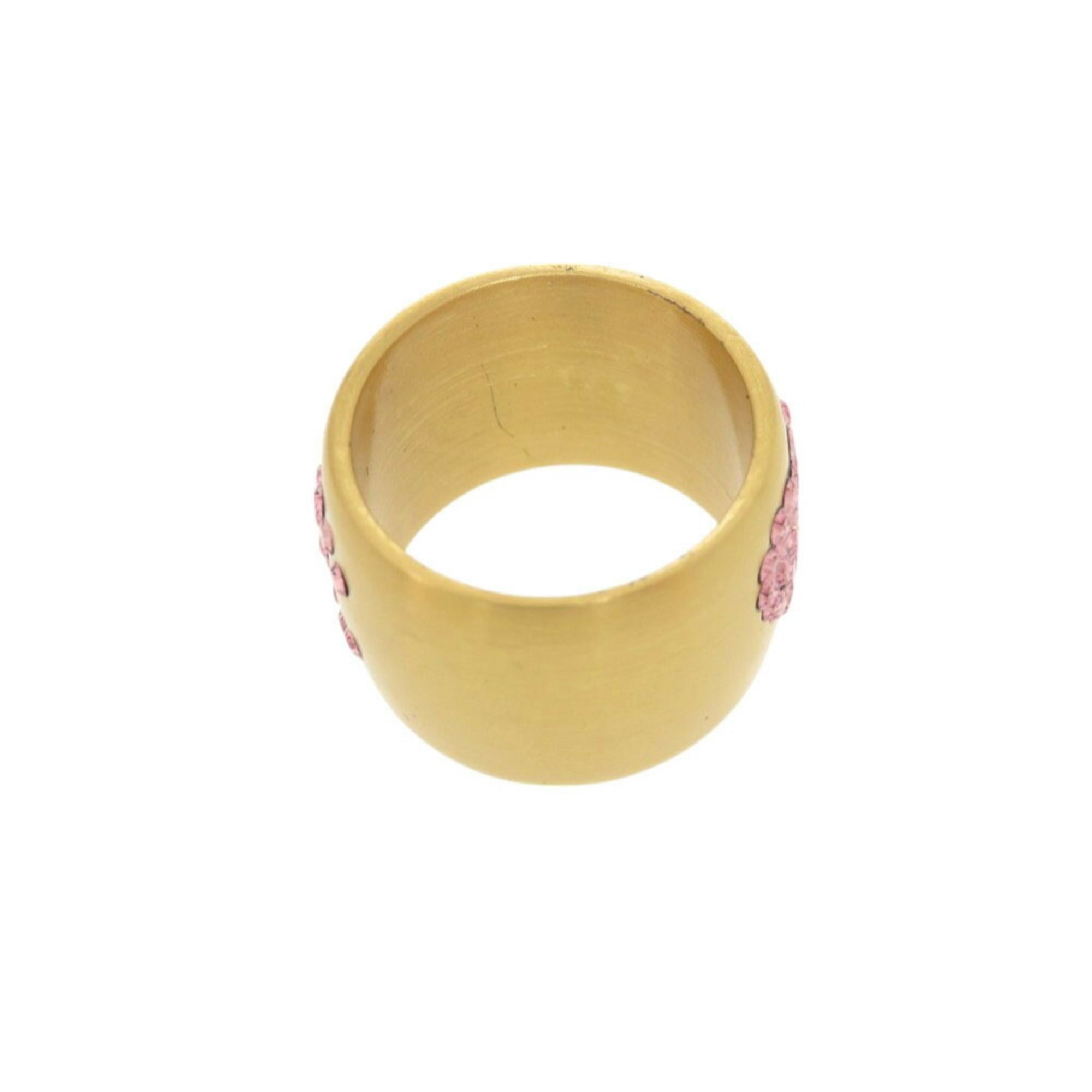 Chanel Gold Pink Gold Metal Band Ring