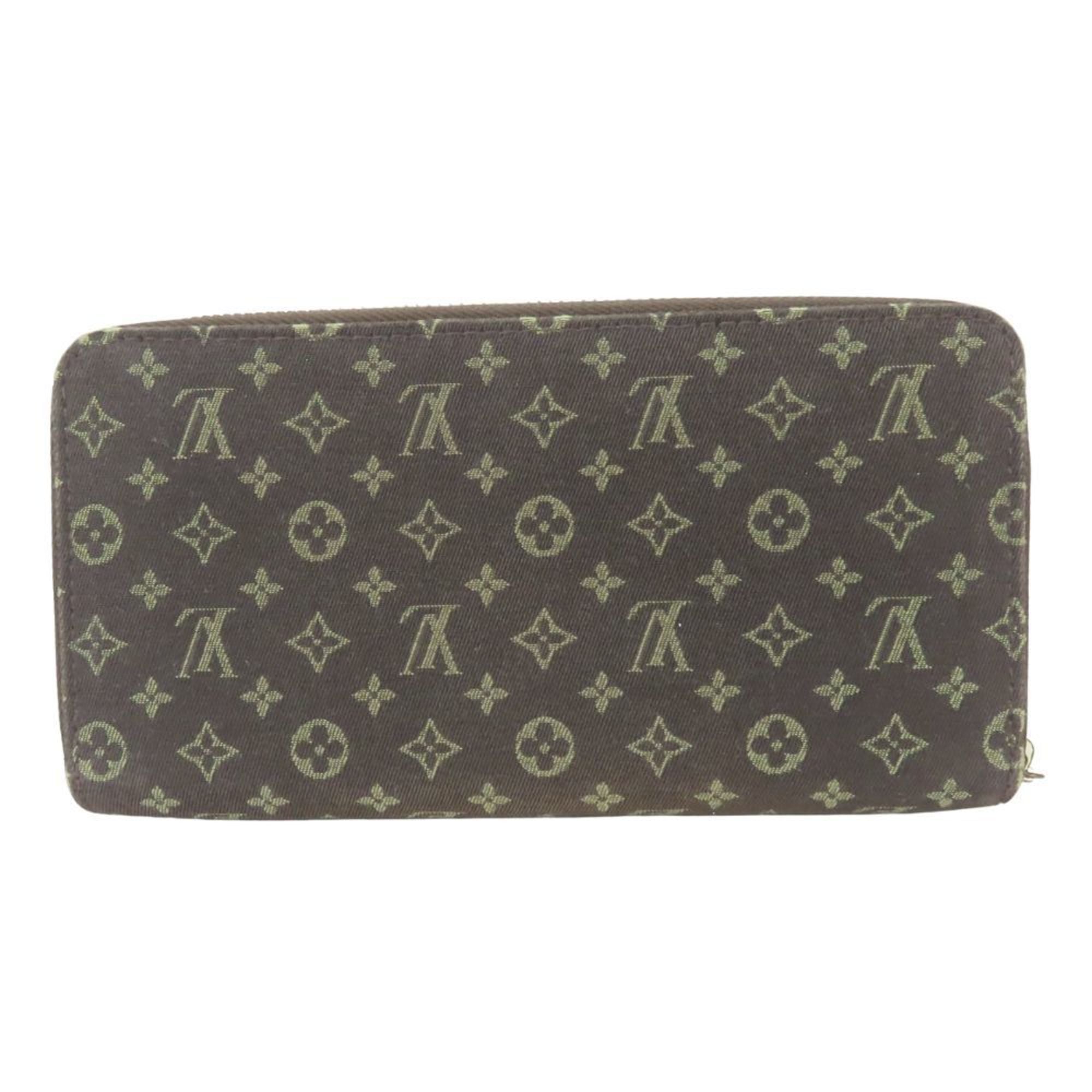 Louis Vuitton Brown Ebene Monogram Mini Lin Long Wallet