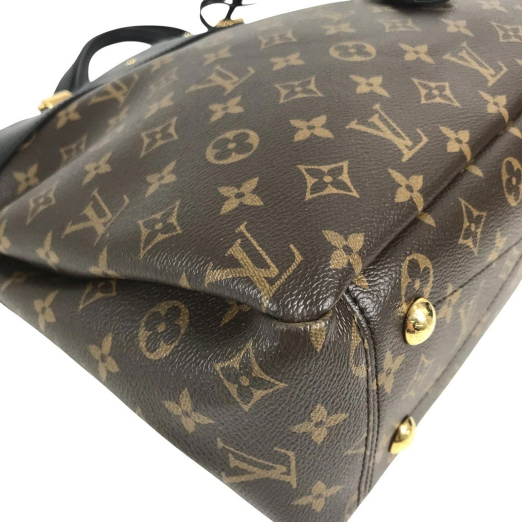 Louis Vuitton Black Brown Monogram Monogram Shoulder Bag Tote Bag