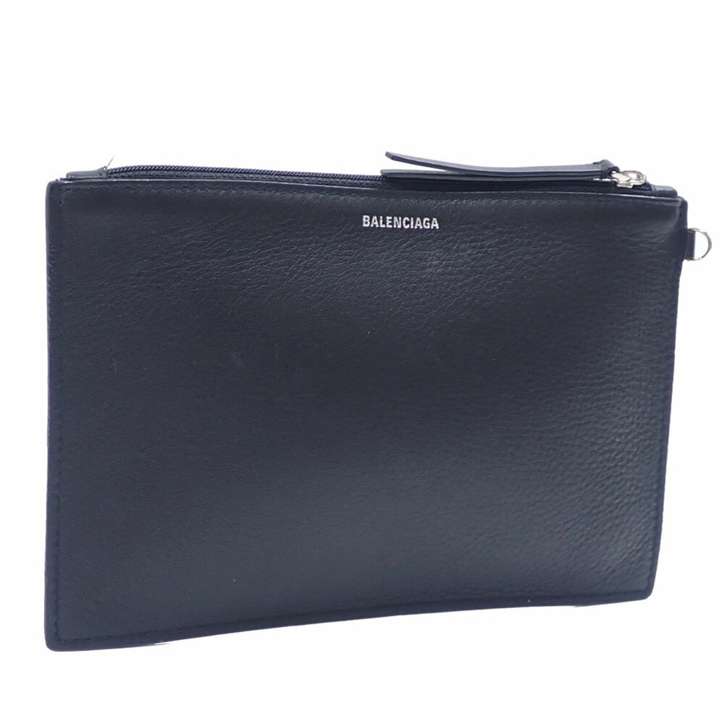 Balenciaga Black Leather Pouch