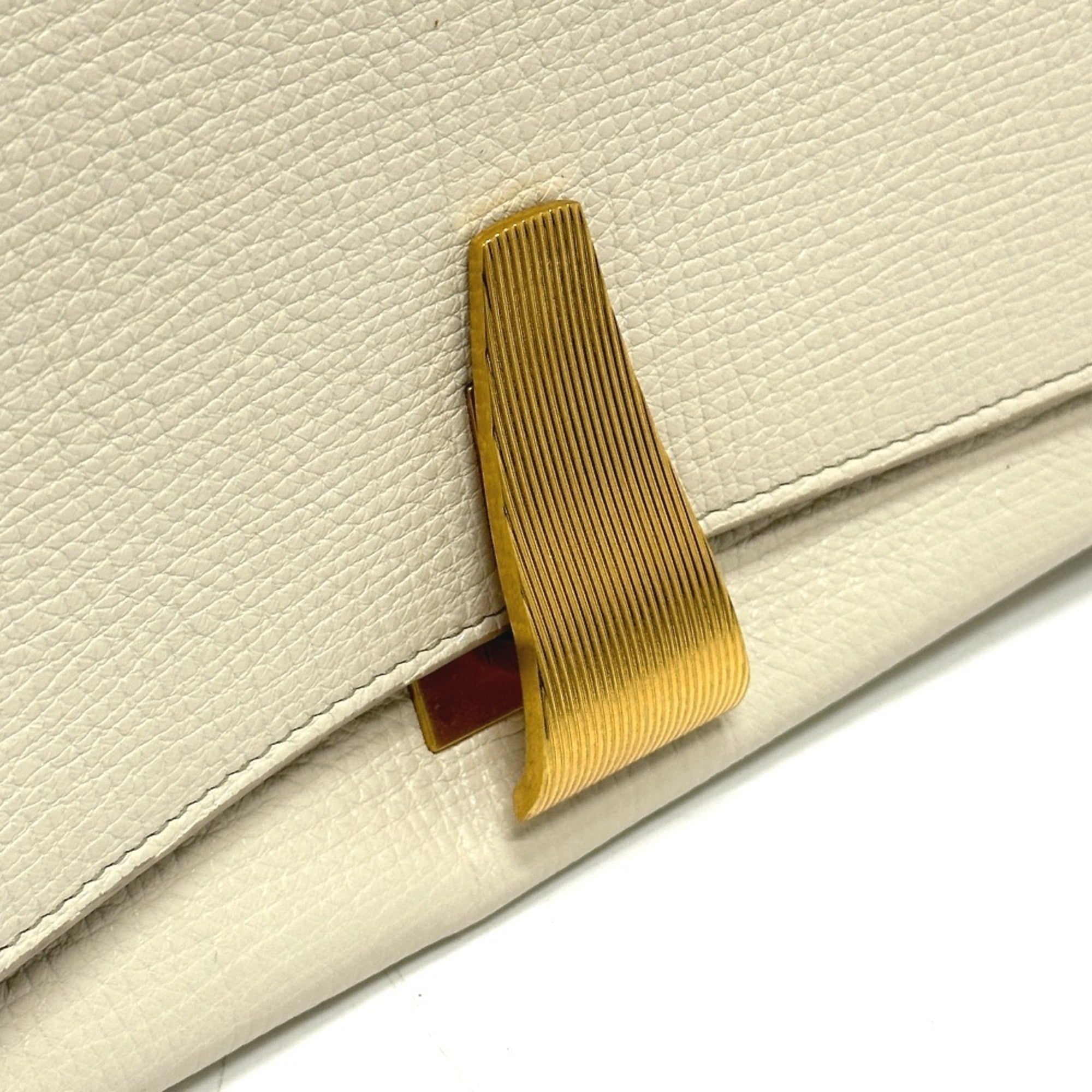 Bottega Veneta Ivory White Leather Shoulder Bag
