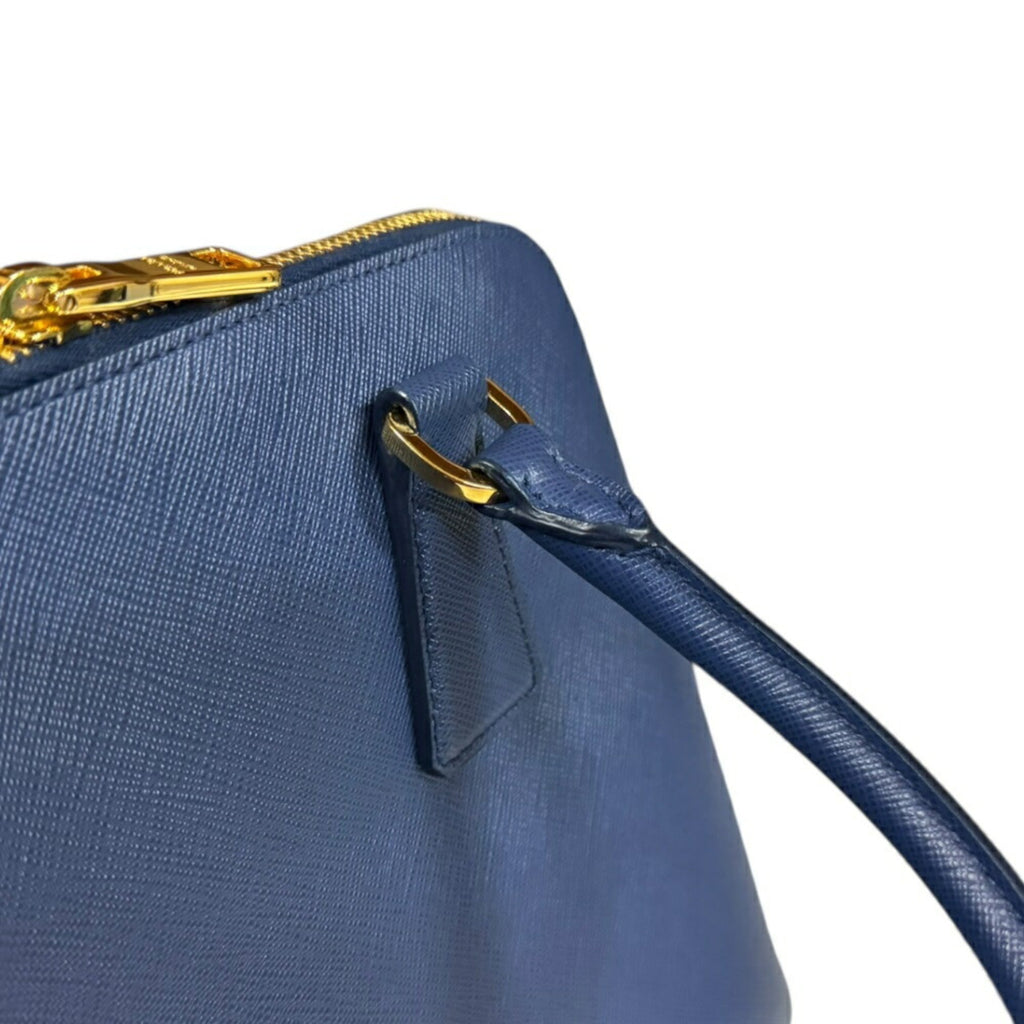 Prada Blue Leather Shoulder Bag