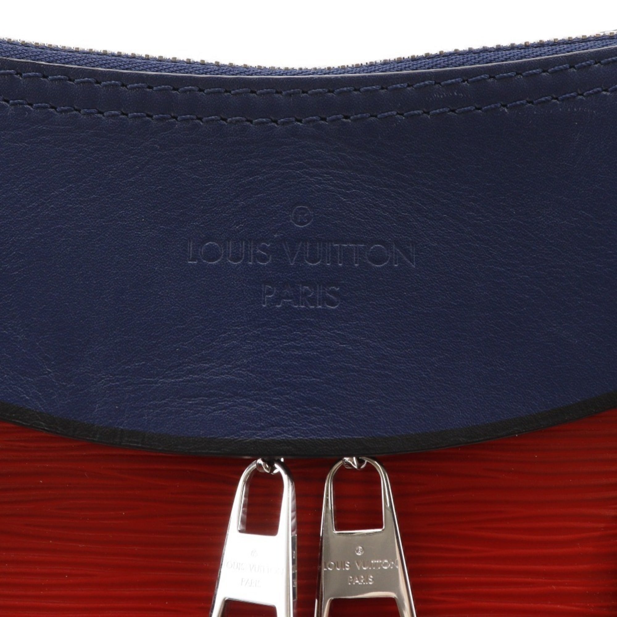 Louis Vuitton Navy Red Color Epi Leather Handbag Tote Bag