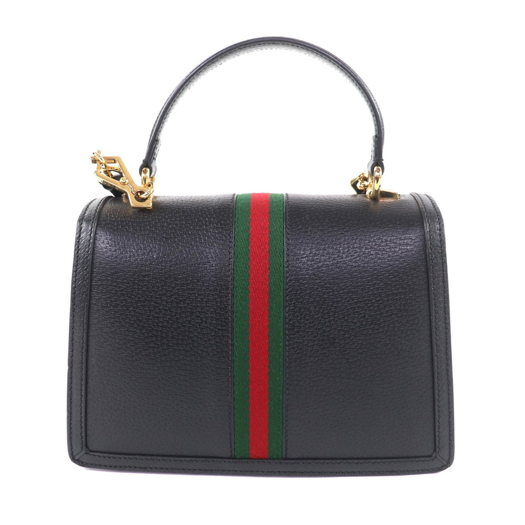 Gucci Black Leather Handbag Shoulder Bag (Pre-Owned)