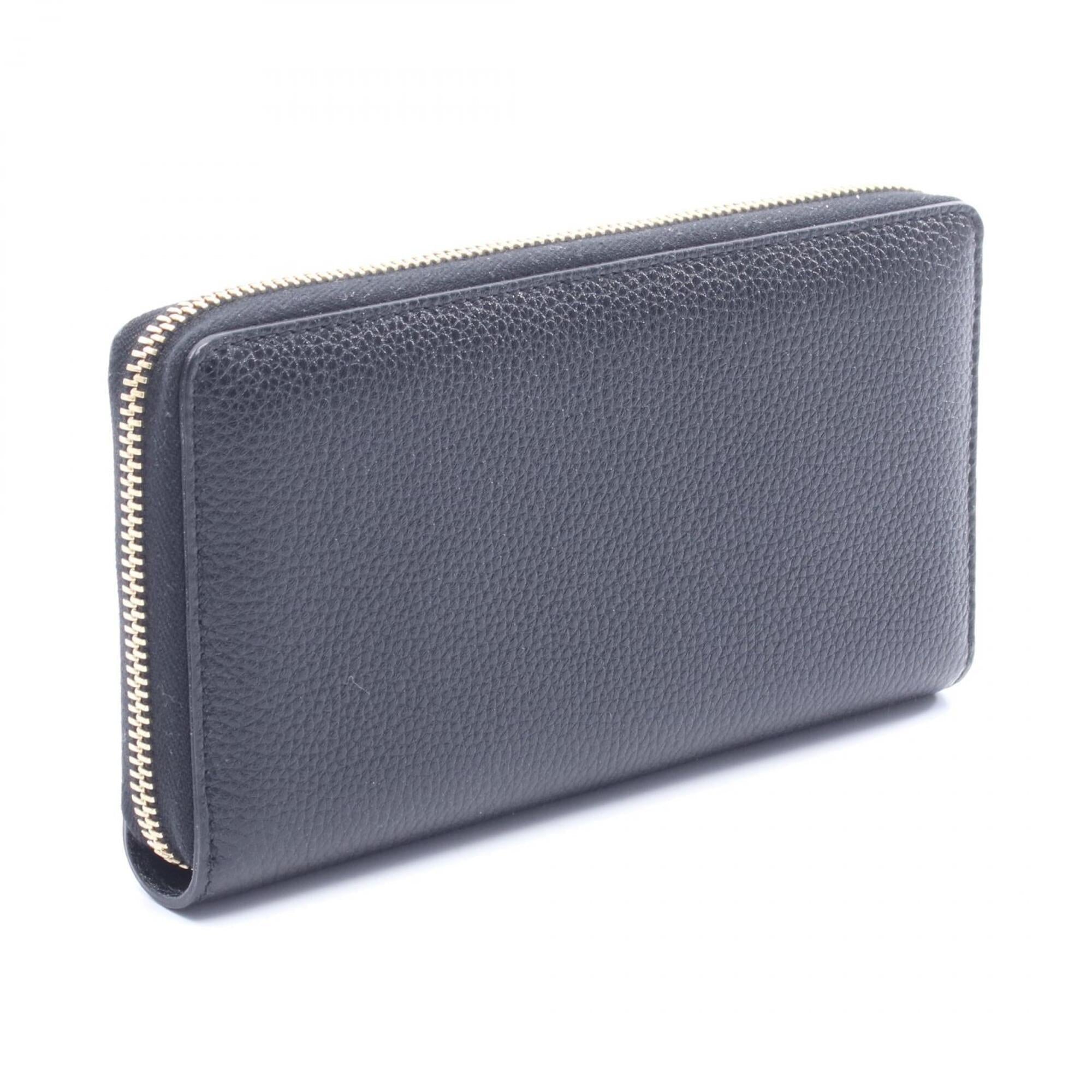 Gucci Black Leather Long Wallet (Bi-Fold) (Pre-Owned)