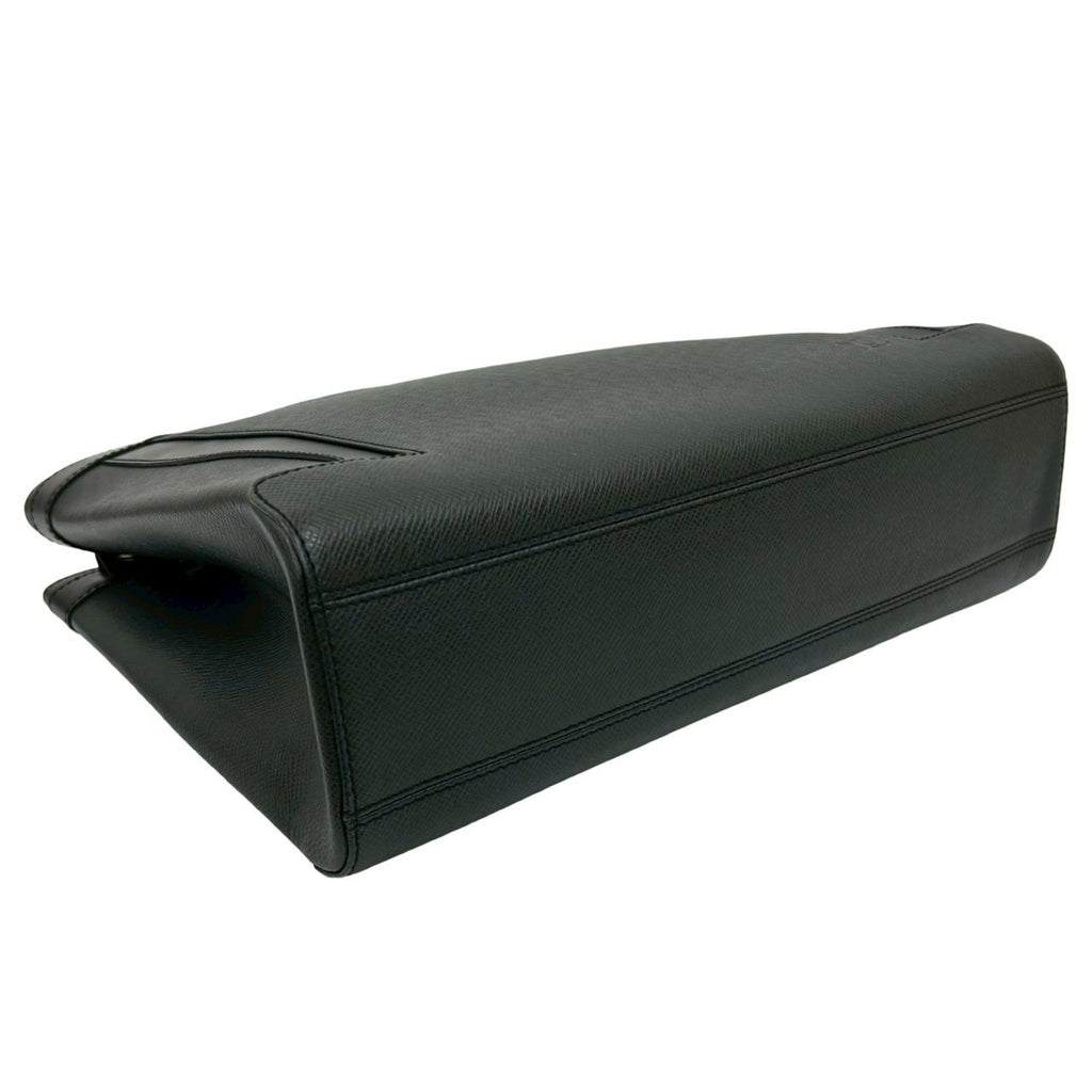 Louis Vuitton Black Leather Tote Bag