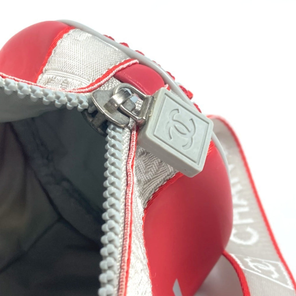 Chanel Sport Red Color White Rubber Handbag