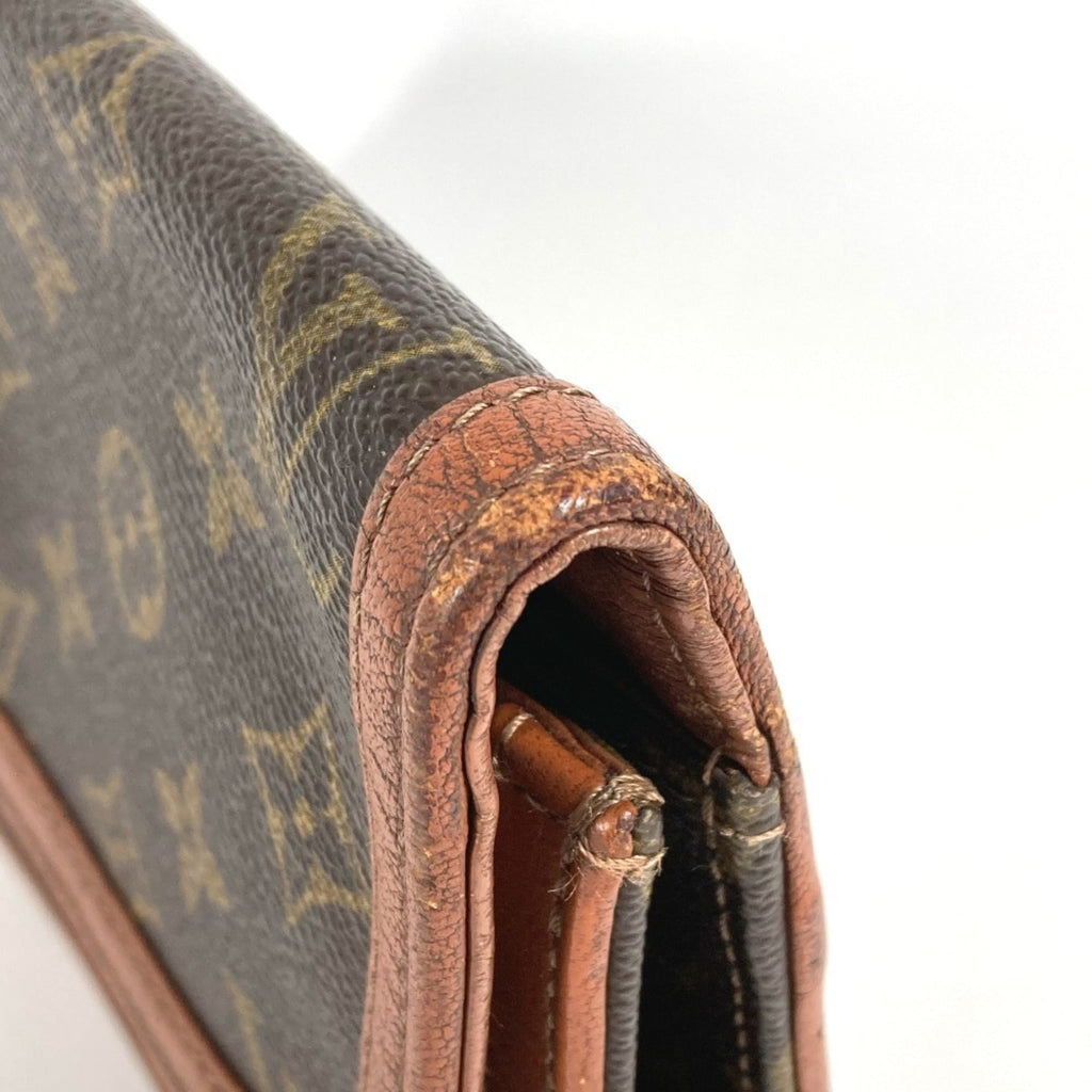 Louis Vuitton Brown Monogram Canvas Clutch Bag Pochette Pouch