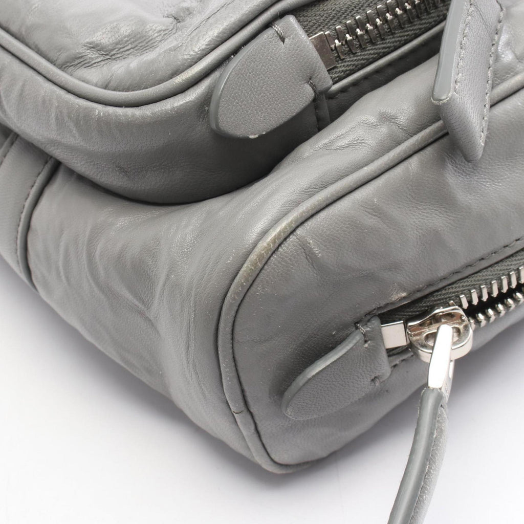 Prada Gray Leather Handbag