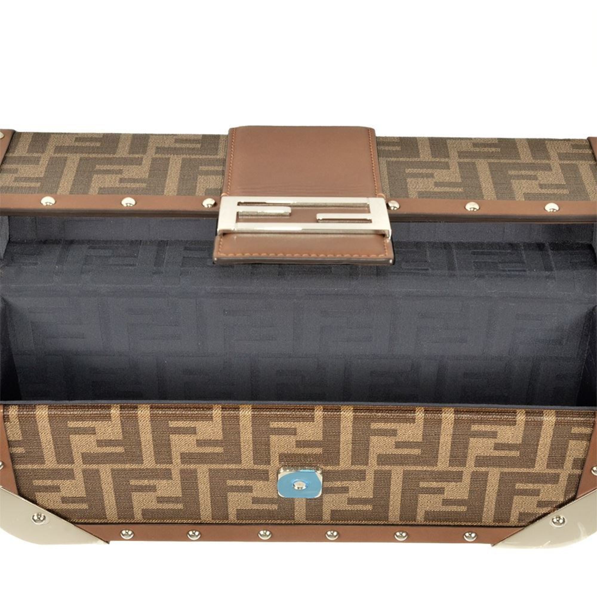 Fendi Brown Pvc Leather Shoulder Bag