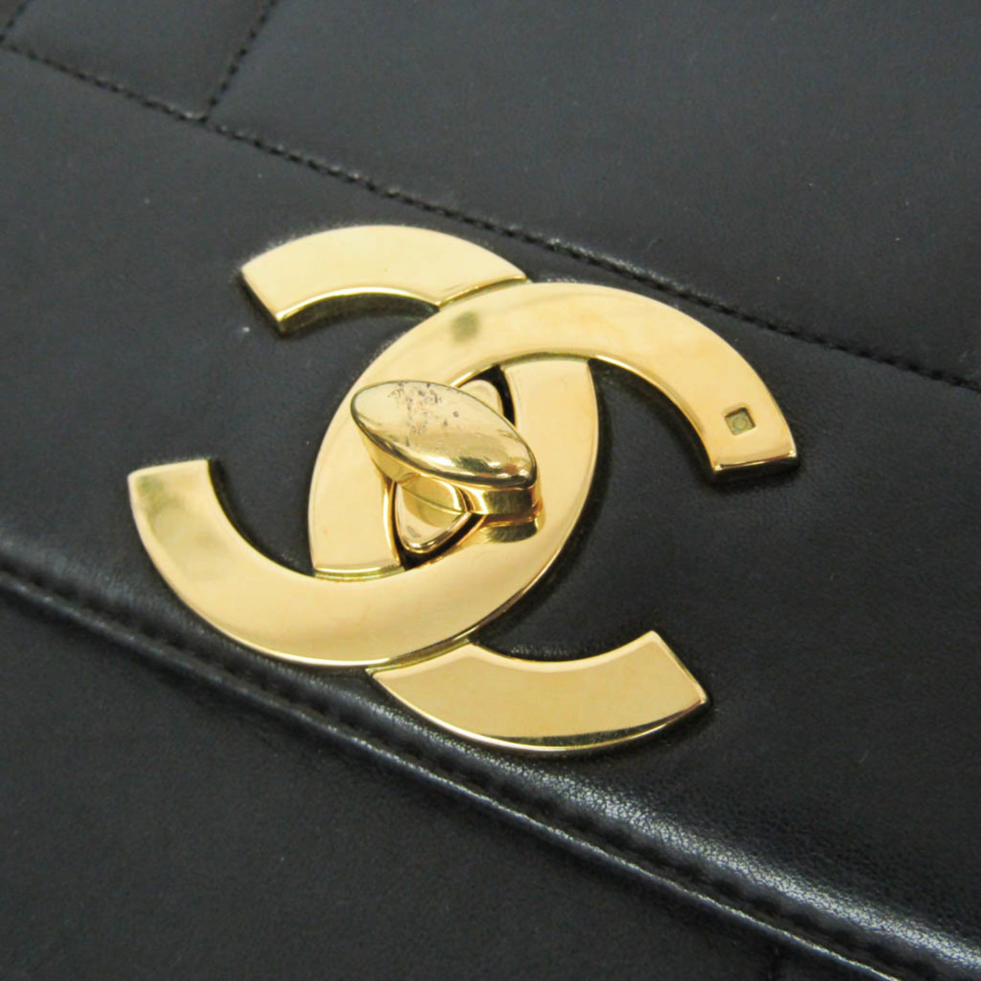 Chanel Mademoiselle Black Leather Shoulder Bag