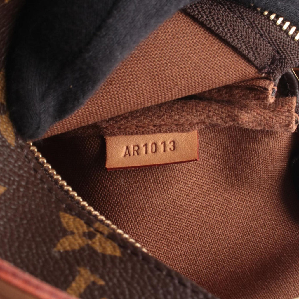 Louis Vuitton Brown Monogram Coated Canvas Leather Handbag