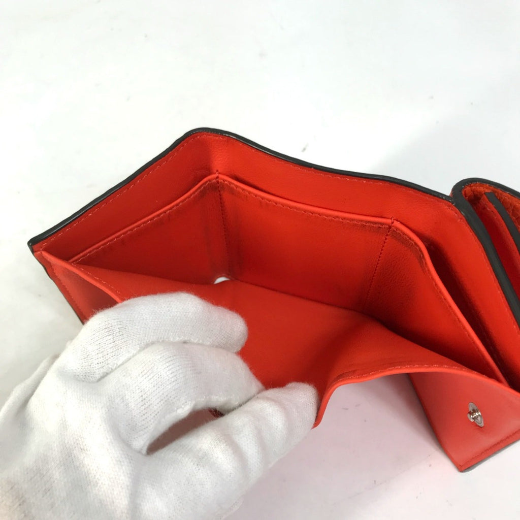 Fendi Orange Leather Wallet (Tri-Fold)