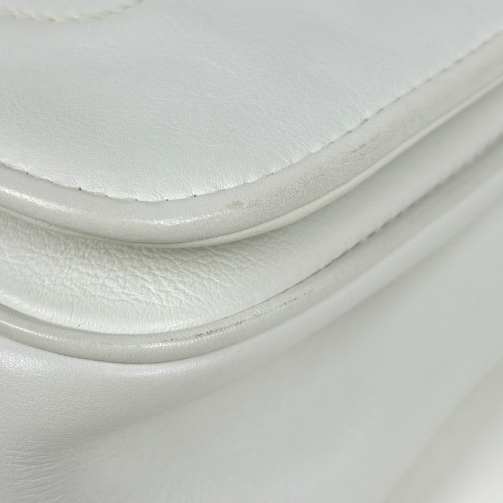 Celine White Leather Shoulder Bag