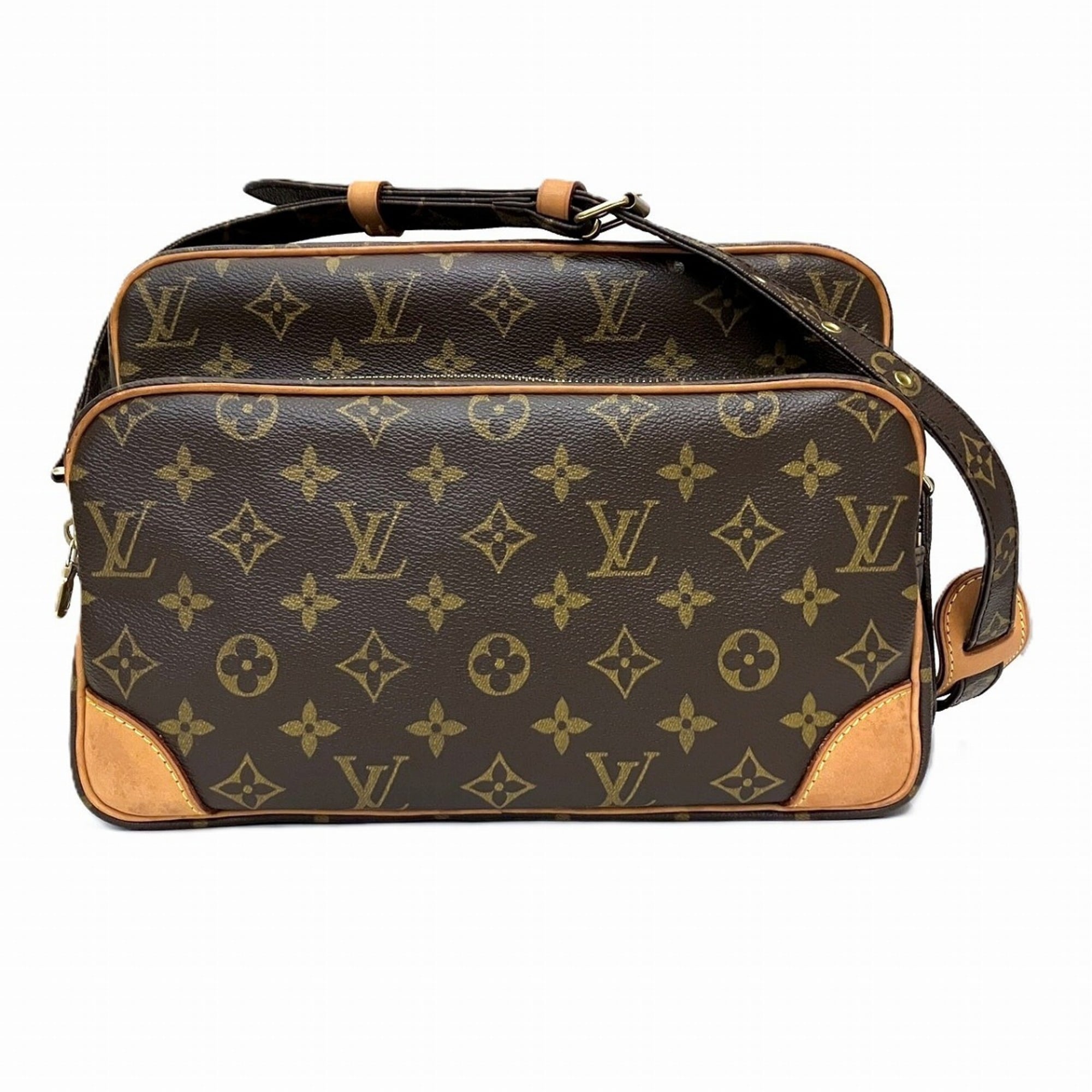 Louis Vuitton Brown Leather Shoulder Bag