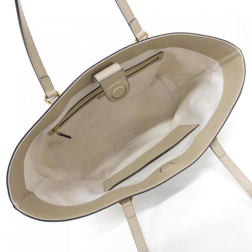 Gucci Beige White Gg Supreme Canvas Leather Shoulder Bag (Pre-Owned)