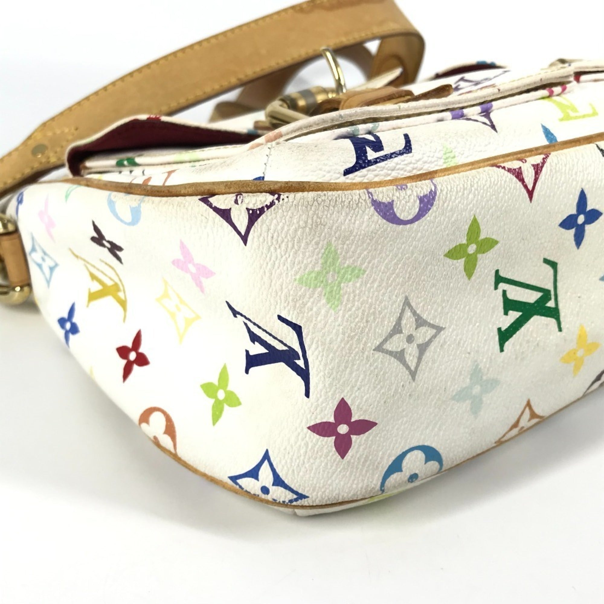 Louis Vuitton Blanc White Monogram Multicolore Shoulder Bag