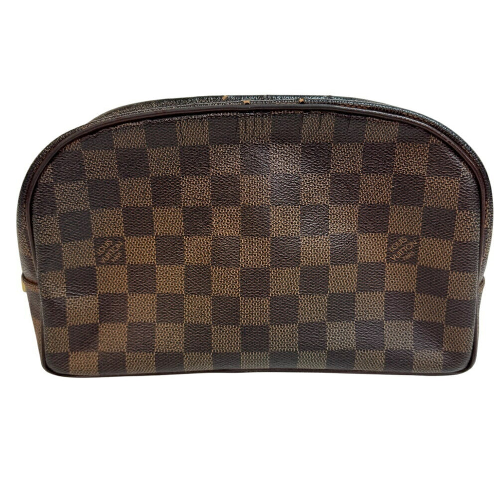 Louis Vuitton Damier Brown Leather Clutch Bag
