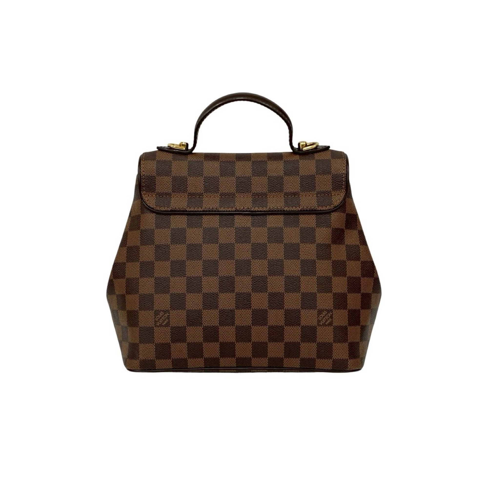 Louis Vuitton Brown Leather Pvc Handbag Shoulder Bag Tote Bag