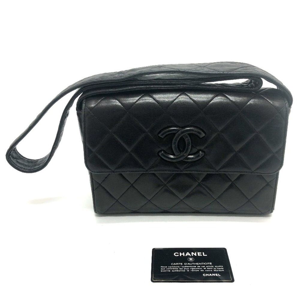 Chanel Black Leather Shoulder Bag