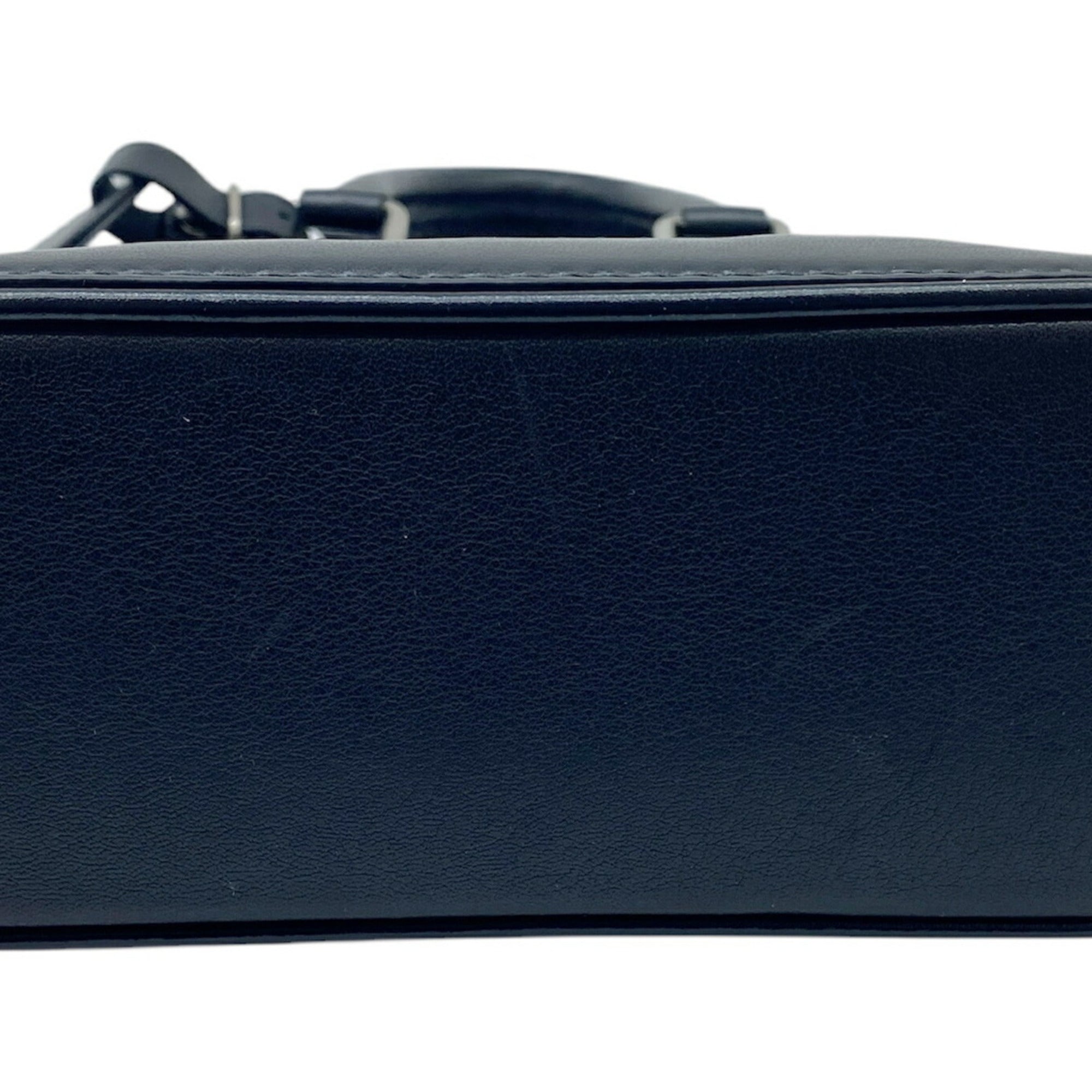 Louis Vuitton Black Leather Handbag Shoulder Bag