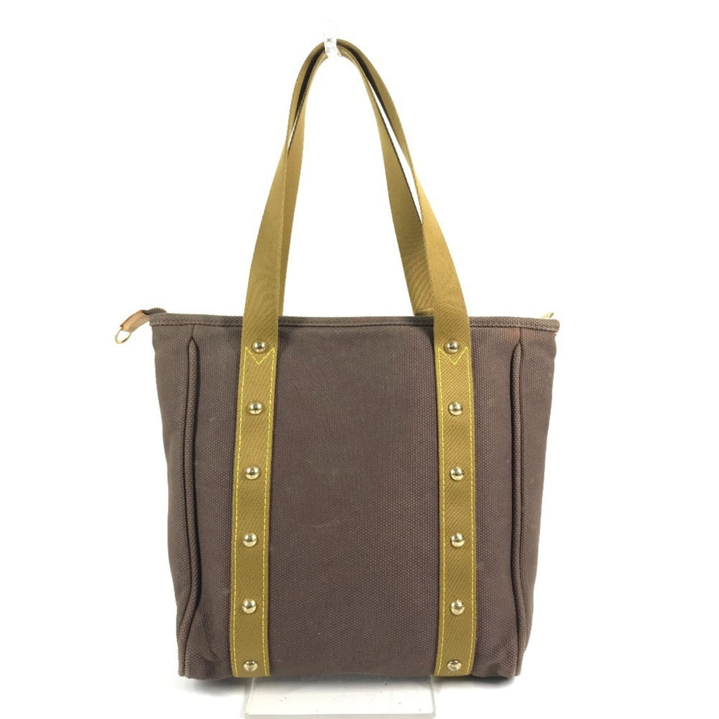 Louis Vuitton Brown Canvas Leather Shoulder Bag Tote Bag