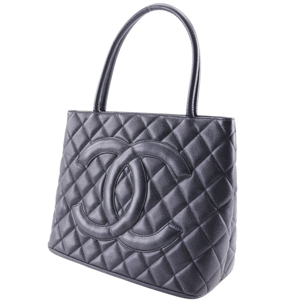 Chanel Caviar Skin Black Caviar Leather Tote Bag