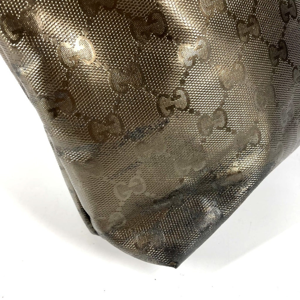 Gucci Metallic Brown Gg Imprimé Shoulder Bag Tote Bag (Pre-Owned)
