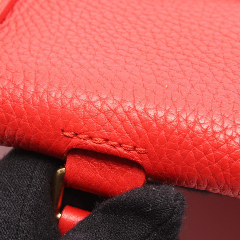 Louis Vuitton Red Color Leather Handbag